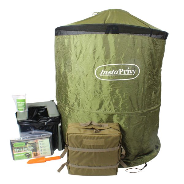 InstaPrivy Portable Toilet Kit in a Backpack